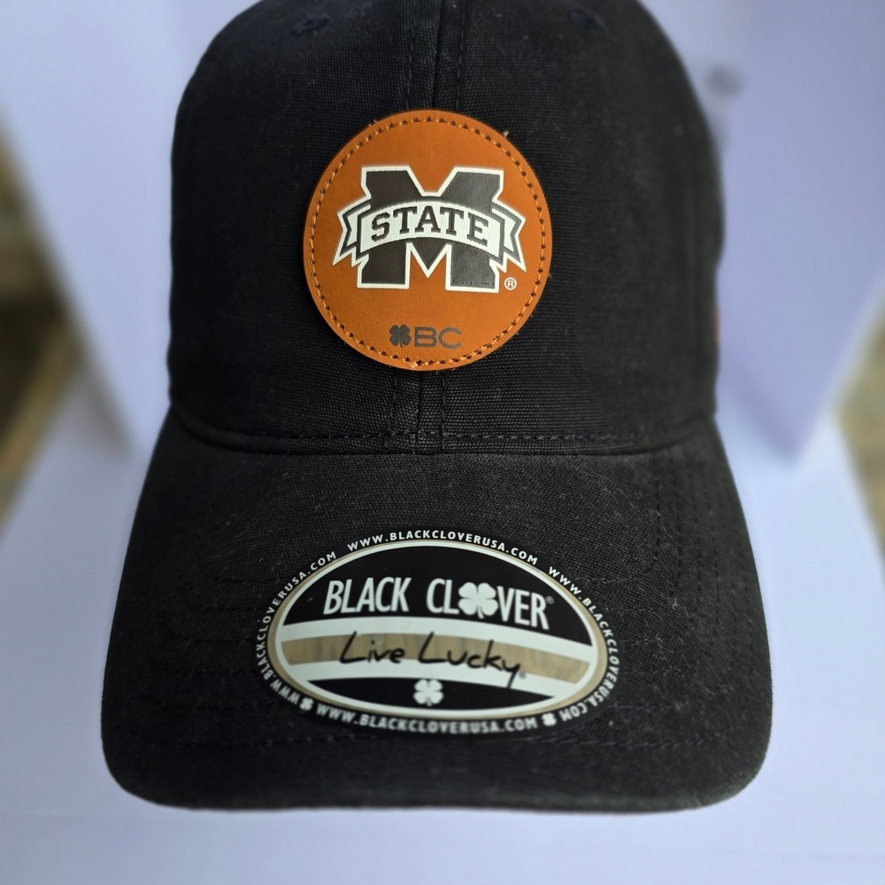 Black Clover Mississippi State Bulldogs Golf Hat Adjustable College Logo